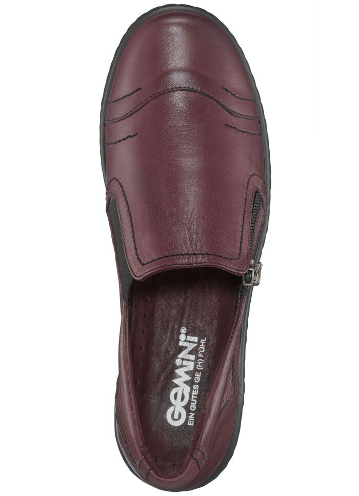 Gemini Slipper aus weichem Rind-Nappaleder BORDEAUX