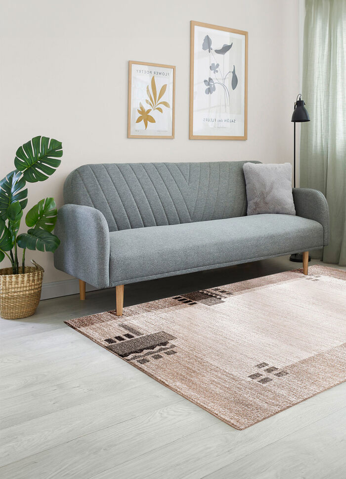 Br&uuml;cken und Teppiche mit Melange-Effekt BEIGE