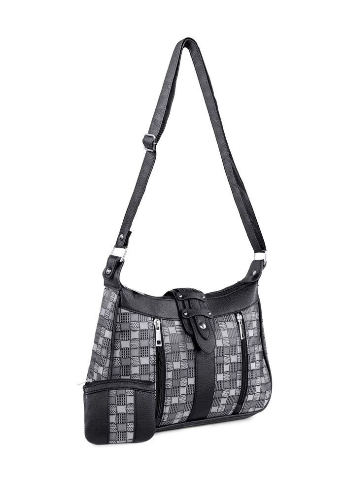 Tasche mit zusätzlicher Börse GRAU-SCHWARZ