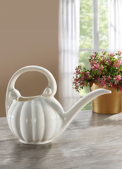 Gießkanne aus Keramik mit Echtgoldauflage 