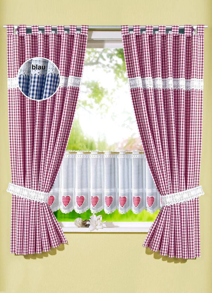 Kurzstore mit rotem Herzchen-Thermodruck-Motiv 