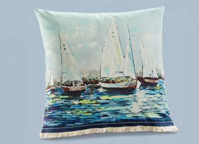 Kissenh&uuml;llen mit den bildh&uuml;bschen maritimen Dessins 