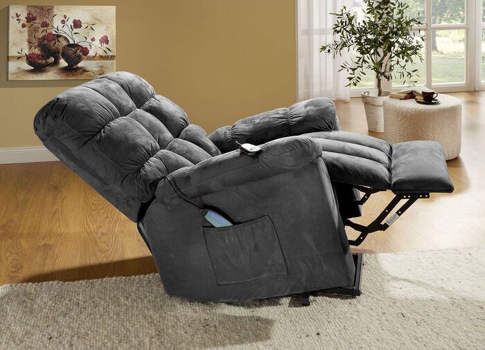 Relaxsessel mit Aufstehhilfe, Massage- und Wärmefunktion DUNKELGRAU