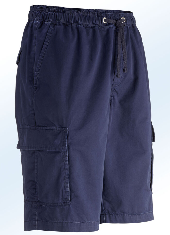 Bermudas mit Cargotaschen in 3 Farben MARINE