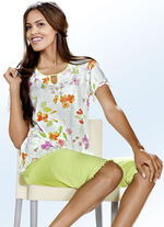 Schlafanzug aus BIO-Baumwolle mit gebogten Abschl&uuml;ssen 