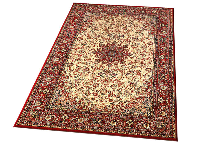 Strapazierfähige Brücken und Teppiche mit besonders hohe Flordichte BEIGE MEDAILLON