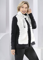 Fleecejacke im aktuellen Materialmix 