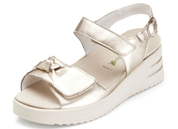 Waldläufer Sandale mit zwei praktischen Klettspangen MATTGOLD