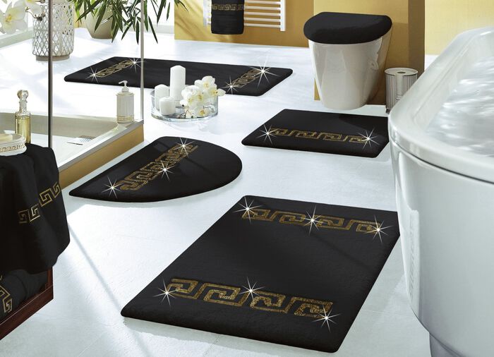 Luxus-Badgarnituren aus dem Hause RHOMTUFT SCHWARZ-GOLD