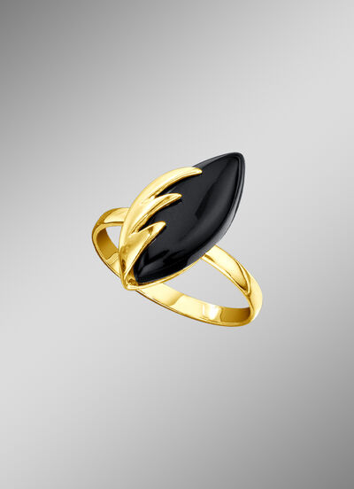 Damenring mit echt Onyx 