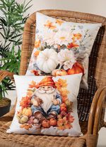 Herbstliche Kissenbez&uuml;ge in Samtoptik 