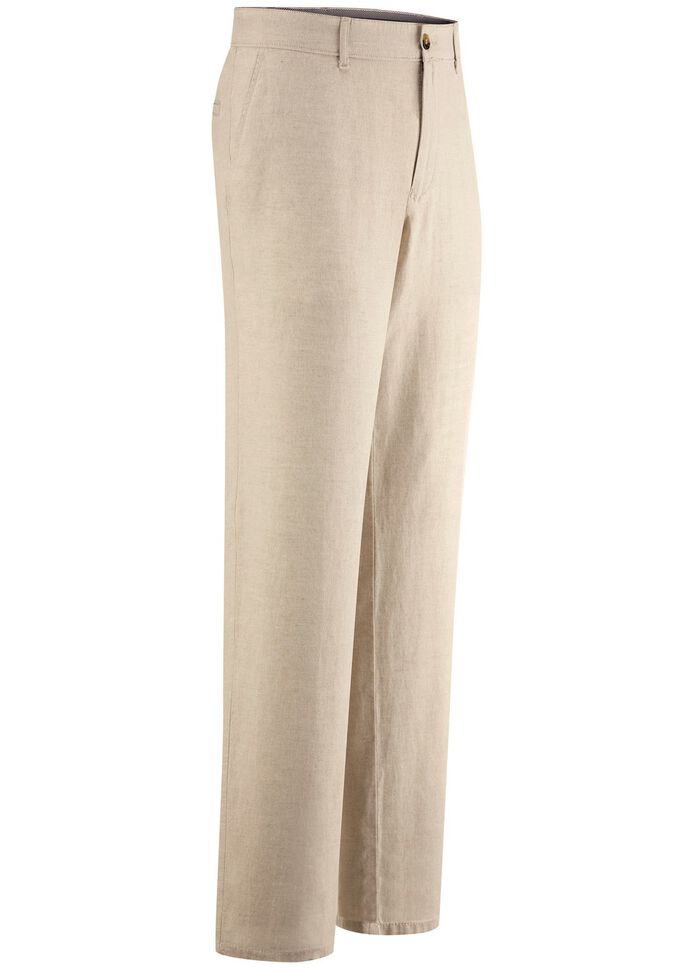 "Francesco Botti"-Hose mit Leinen in 3 Farben NATUR
