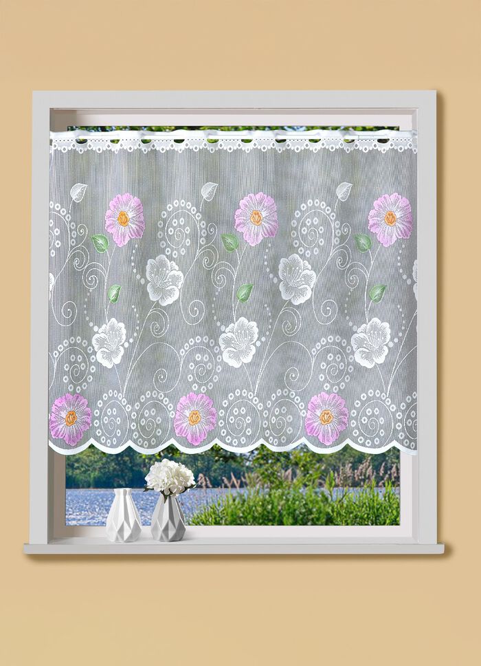 Kleinfenster-Store mit Stangendurchzug FLIEDER