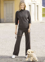 Shirt mit Stehkragen ANTHRAZIT MELIERT