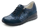 Waldl&auml;ufer, bequeme Damen-Schn&uuml;rschuhe, Weite H, mit herausnehmbarem Fu&szlig;bett DUNKELBLAU