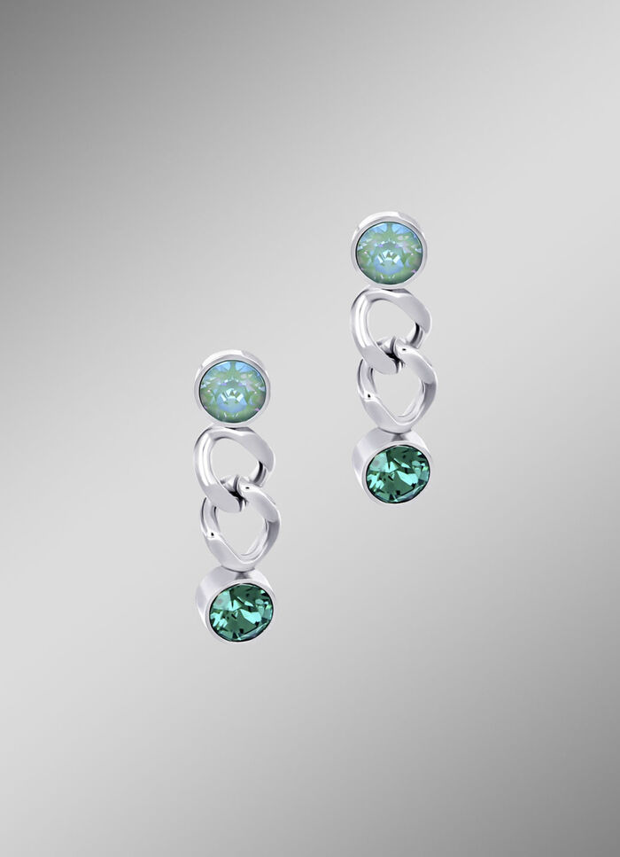 Ohrstecker mit grünen Kristallen 