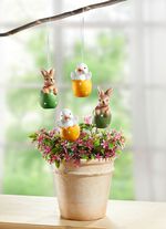  Fr&uuml;hlingsdekoration 2er-Set, aus Terrakotta 