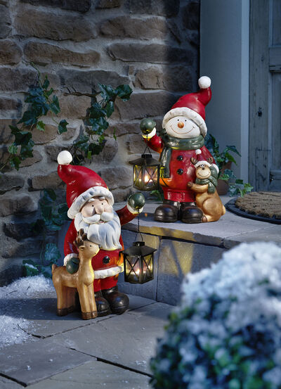 Weihnachtsfigur mit Laterne 