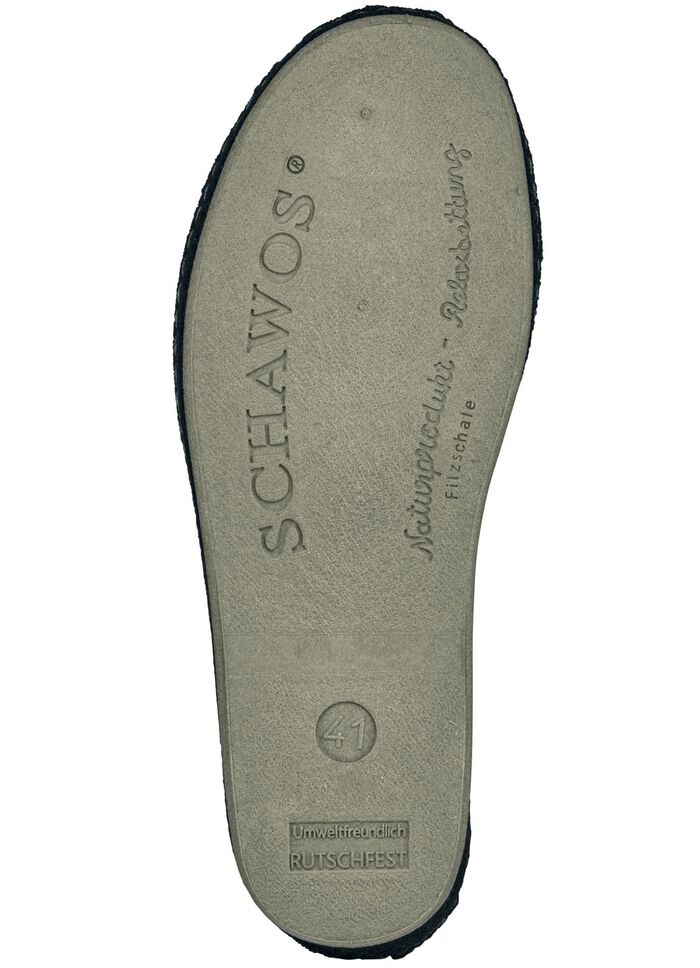 Gef&uuml;tterte Herren-Hausschuhe, mit Schurwolle GRAU-SCHWARZ