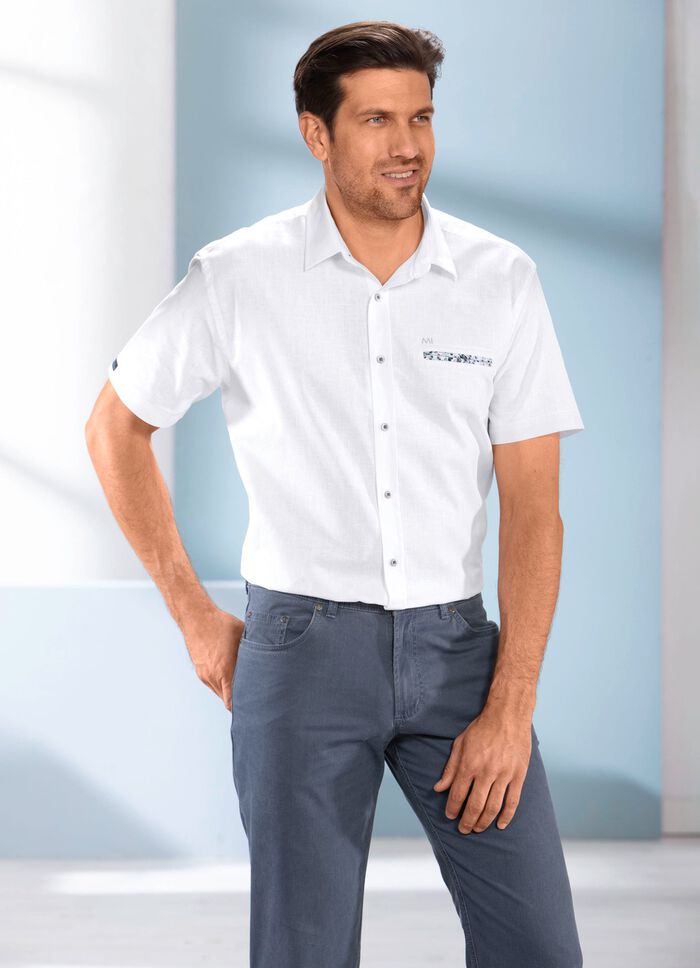 Hemd von "Milano Italy" in 2 Farben WEISS