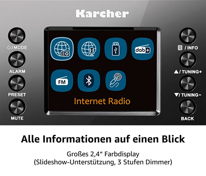 "Karcher" DAB 7000i Internetradio mit WLAN 