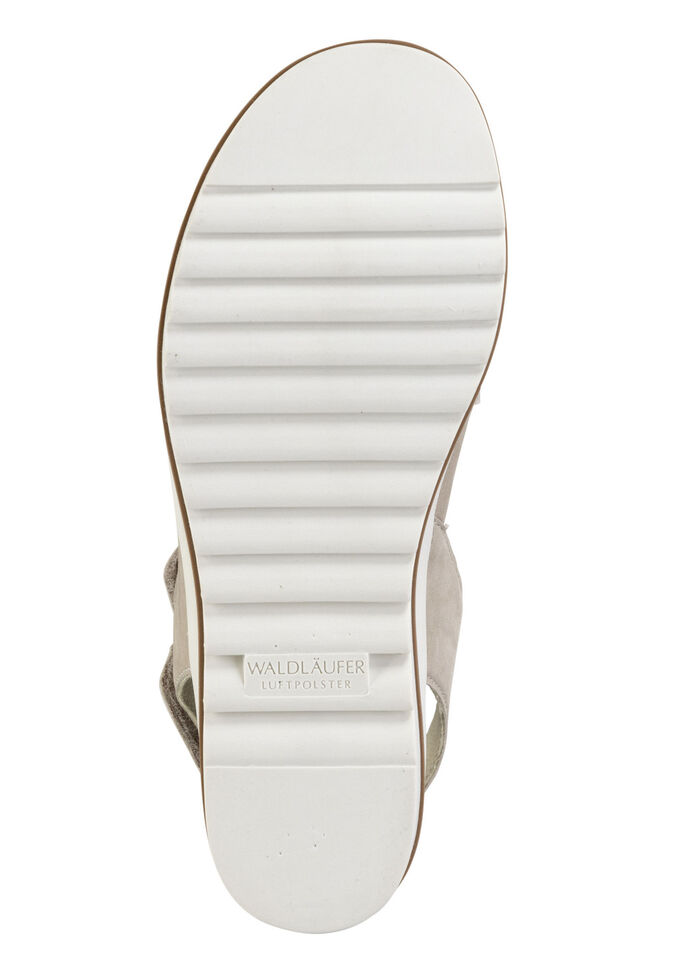 Waldläufer, bequeme Damen-Sandalen, Weite H, mit herausnehmbarem Fußbett BEIGE