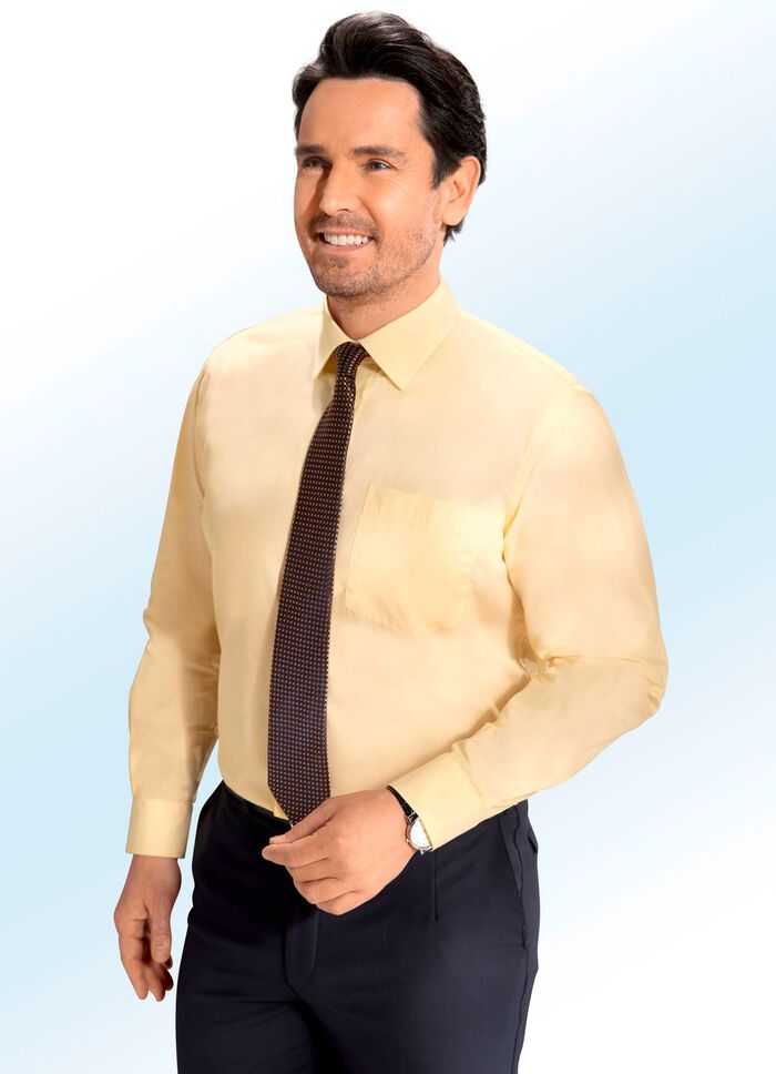 B&uuml;gelleichtes Hemd  HELLGELB