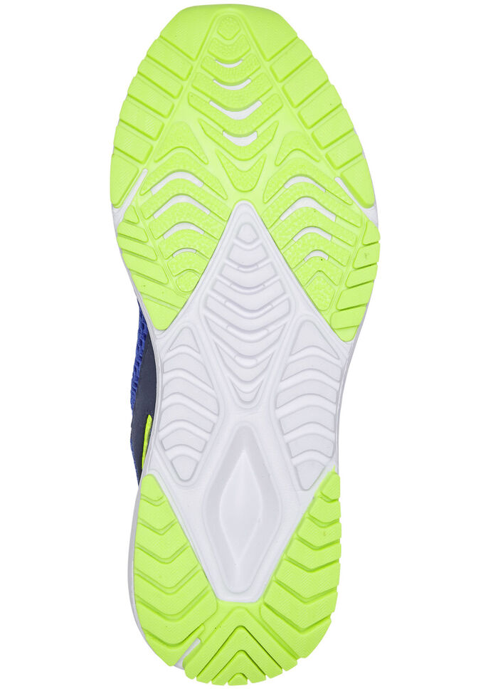 Sabot aus Textilmaterial mit Synthetikbesätzen BLAU-LIMONE