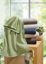 Waffelpiqué-Frottier-Serie aus Baumwolle ANTHRAZIT