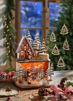 Beleuchtete Winterwaldszene mit Timerfunktion 