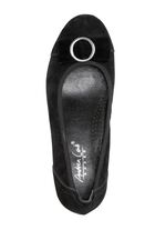 Andrea Conti, schicke Damen-Pumps, mit Gummizug SCHWARZ