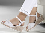 ELENA EDEN Sandalette aus weichem Nappaleder WEISS