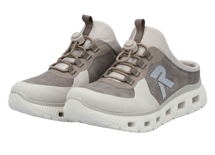 Rieker Slipper mit elastischem Schnellschn&uuml;rsystem mit Stopper EISGRAU-GRAFIT