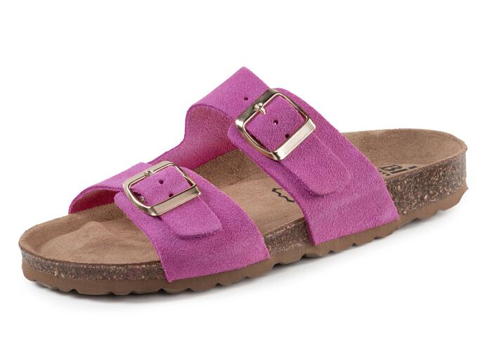 ELENA EDEN, bequeme Damen-Pantoletten, Weite H, aus Leder 