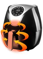 Digitale Hei&szlig;luftfriteuse zum Hammerpreis SCHWARZ-BEERE