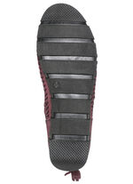 Gemini Mokassin-Stiefelette aus Rind-Nappaleder mit Knitter-Struktur RUBINROT