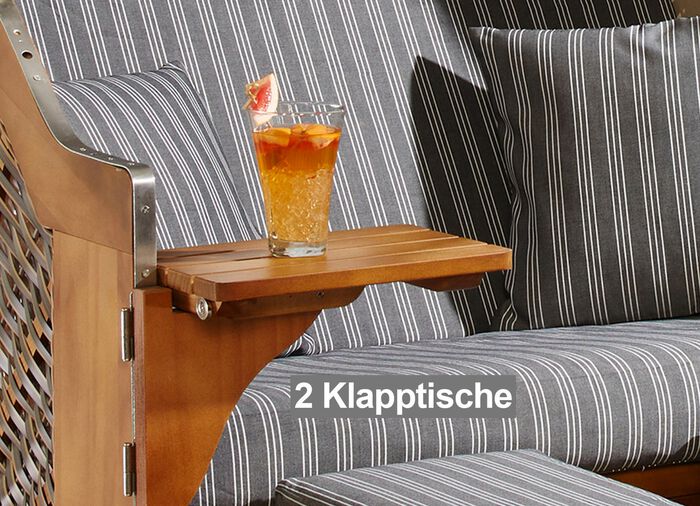 Hochwertiger Strandkorb Flair aus Pinienholz 