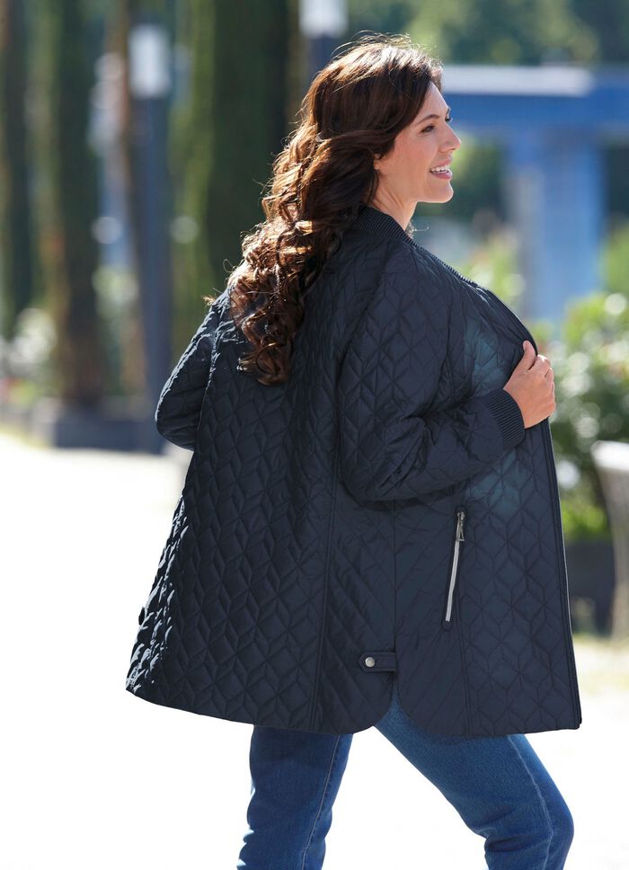 Jacke mit interessantem Stepp NAVY