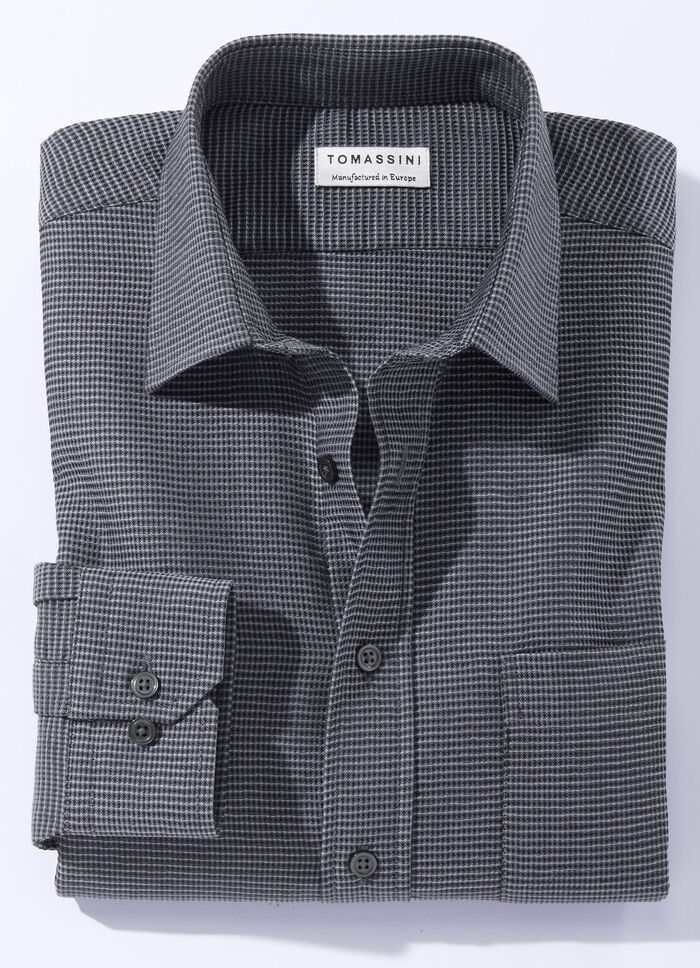 Hemd in 4 Farben mit Brusttasche DUNKELGRAU