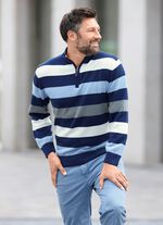 Gestreifter Troyer mit kurzem Rei&szlig;verschluss 