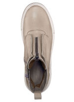 Libelle Bootie aus Nappaleder mit Zier-Reißverschluss TAUPE