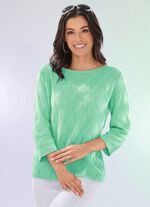 Pullover mit nachhaltig recycelter Baumwolle HELLGR&Uuml;N