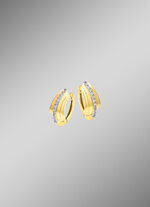 Tolle Klappcreolen mit synth. Zirkonia 