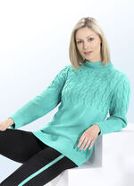 Pullover mit Zopfmuster JADEGRÜN