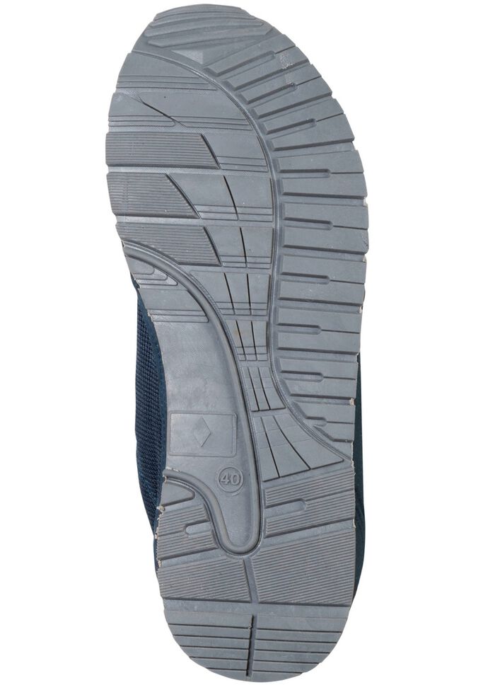 Slipper aus Nubuk- und Textilmaterial 