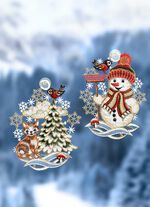 Fensterbild, 2er-Set mit Saughaken 