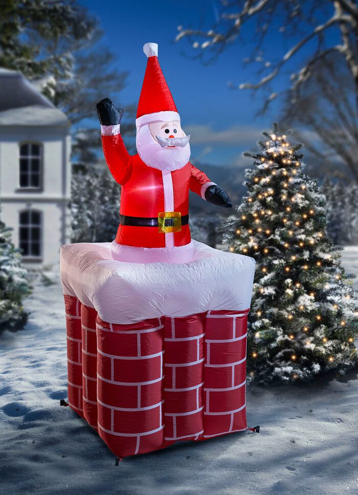 Weihnachtsmann im Schornstein 