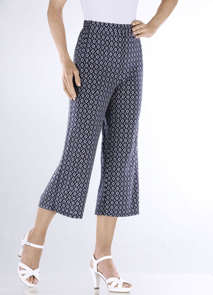 Culotte in bequemer Schlupfform MARINE-WEISS-BLAU