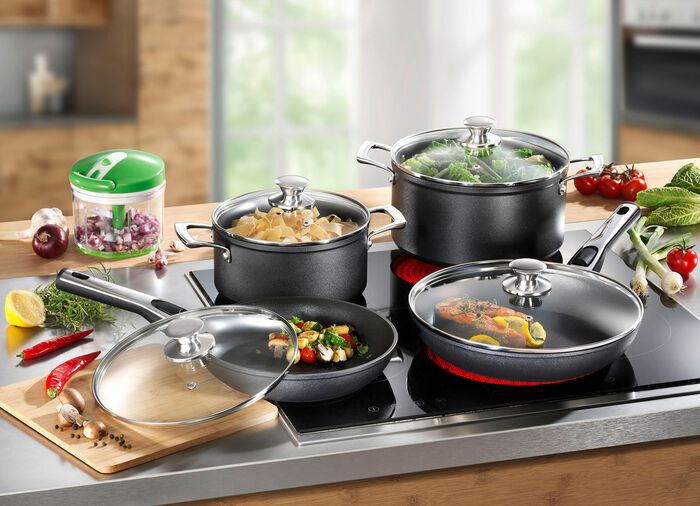 Genius Cerafit-Plasma Kochserie mit revolution&auml;rer Plasmabeschichtung SCHWARZ