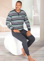 Zweierpack Schlafanz&uuml;ge mit Knopfleiste und B&uuml;ndchenabschl&uuml;ssen 